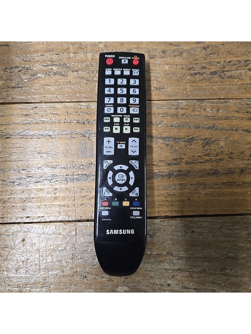 SAMSUNG AK59-00104K BLU RAY DVD PLAYER REMOTE CONTROL BD-P1620 BD-P1650 BD-P3600